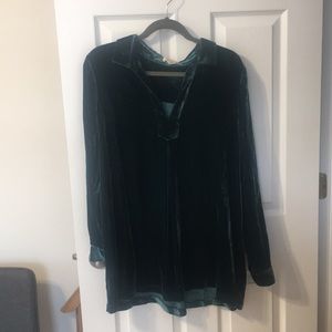 Sundance Green Velvet Tunic